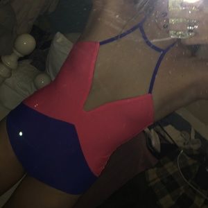 REVERSIBLE high-necked 1piece bathing suit